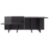 Stylish High Gloss Grey Coffee Tables - 2 pcs | Hipo Market