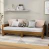 Pull-out Day Bed Honey Brown Solid Wood Pine | Hipomarket