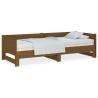 Pull-out Day Bed Honey Brown Solid Wood Pine | Hipomarket