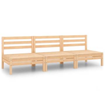 3 Piece Garden Lounge Set - Solid Pinewood | Hipomarket UK