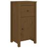 Stylish Honey Brown Solid Wood Sideboard - 40x35x80 cm