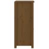 Stylish Honey Brown Solid Wood Sideboard - 40x35x80 cm