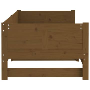 Pull-out Day Bed Honey Brown Solid Wood Pine | Hipomarket