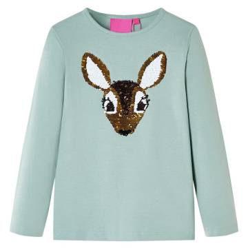 Kids' Long Sleeve T-Shirt - Medium Mint | Hipomarket UK