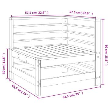 Garden Corner Sofa - Solid Pine Wood | HipoMarket UK