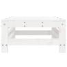 Garden Footstool in White Solid Pine - Perfect for Outdoor Spaces