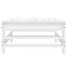 Garden Footstool in White Solid Pine - Perfect for Outdoor Spaces