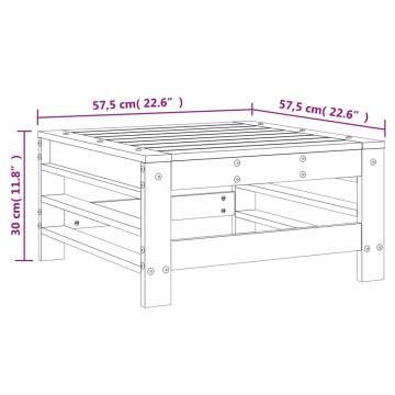 Garden Footstool in White Solid Pine - Perfect for Outdoor Spaces