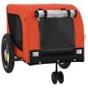 Pet Bike Trailer - Orange & Black Oxford Fabric | HipoMarket