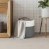 Stylish Grey & White Cotton Storage Basket Ø40x35 cm