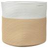 Storage Basket Beige & White Ø40x35 cm Cotton - Stylish & Practical