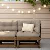 Garden Corner Sofa - Honey Brown Solid Wood Pine | HipoMarket