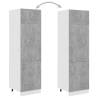 Concrete Grey Refrigerator Cabinet - 60x57x207 cm | HipoMarket