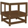 Garden Corner Sofa - Honey Brown Solid Wood Pine | HipoMarket