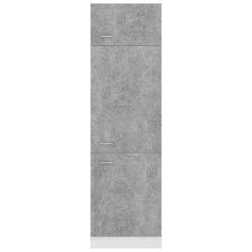 Concrete Grey Refrigerator Cabinet - 60x57x207 cm | HipoMarket