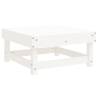 Garden Footstool White Solid Wood Pine | HipoMarket