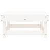 Garden Footstool White Solid Wood Pine | HipoMarket