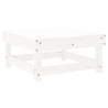 Garden Footstool White Solid Wood Pine | HipoMarket