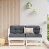 Garden Corner Sofas 2 pcs White Solid Wood Pine Colour white pine Quantity in Package 1 Model corner sofa (2 pcs) 