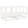 Garden Corner Sofas - 2 pcs White Solid Wood Pine | HipoMarket