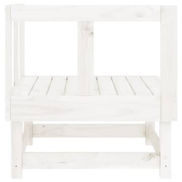 Garden Corner Sofas - 2 pcs White Solid Wood Pine | HipoMarket