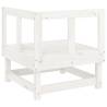 Garden Corner Sofas - 2 pcs White Solid Wood Pine | HipoMarket