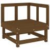 3 Piece Garden Lounge Set - Honey Brown Solid Wood Pine