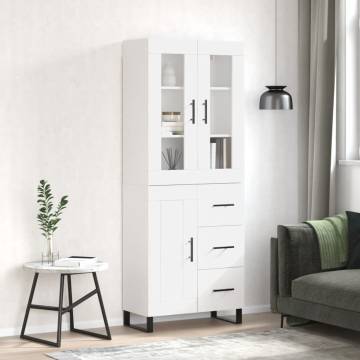 Highboard High Gloss White - Stylish Storage Solution