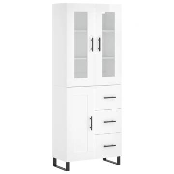 Highboard High Gloss White - Stylish Storage Solution