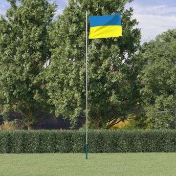 Ukraine Flag & Pole 6.23m Aluminium - Durable & Adjustable