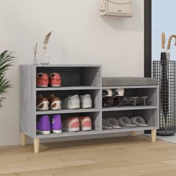 Shoe Cabinet Grey Sonoma - Stylish & Functional Storage