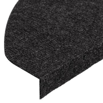 Self-Adhesive Stair Mats - 15 pcs Black | HipoMarket