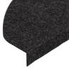 Self-Adhesive Stair Mats - 15 pcs Black | HipoMarket