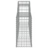 Arched Gabion Baskets 10 pcs - Galvanised Iron Garden Barriers