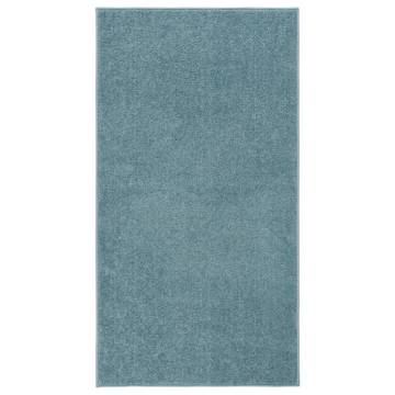 Elegant Short Pile Rug 80x150 cm Blue - Hipo Market