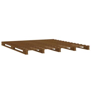 Pallet Bed Honey Brown 140x190 cm - Solid Pine Wood