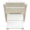 Log Holder White 47x39.5x48 cm | Durable Solid Pine Wood