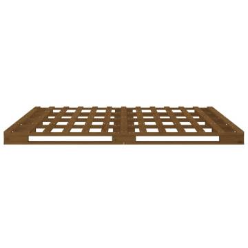 Pallet Bed Honey Brown 150x200 cm King Size Solid Wood