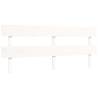 White Super King Size Bed Frame with Headboard - Solid Wood