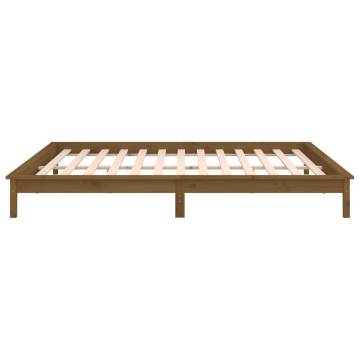 LED Bed Frame Honey Brown 180x200 cm Super King Size