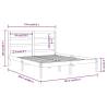 Grey Solid Wood Pine Bed Frame 120x200 cm - Hipomarket