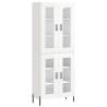 Stylish Highboard High Gloss White - 69.5x34x180 cm