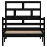 Black Solid Wood Pine Bed Frame 100x200 cm | Hipomarket