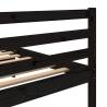 Black Solid Wood Pine Bed Frame 100x200 cm | Hipomarket