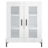 Stylish Highboard High Gloss White - 69.5x34x180 cm