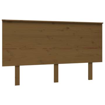 Stylish Honey Brown Bed Headboard - Solid Pine Wood | HipoMarket