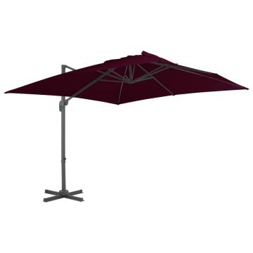 Cantilever Umbrella 300x300 cm - Bordeaux Red | Hipo Market