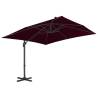 Cantilever Umbrella 300x300 cm - Bordeaux Red | Hipo Market