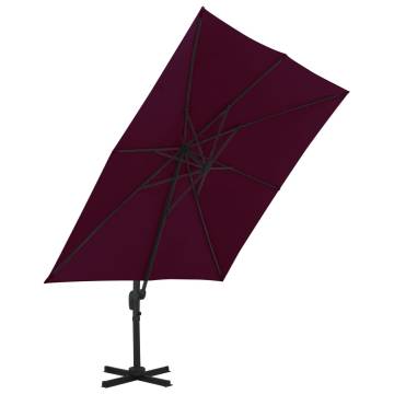 Cantilever Umbrella 300x300 cm - Bordeaux Red | Hipo Market