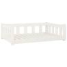 Dog Bed White 95.5x65.5x28 cm - Solid Pine Wood Comfort